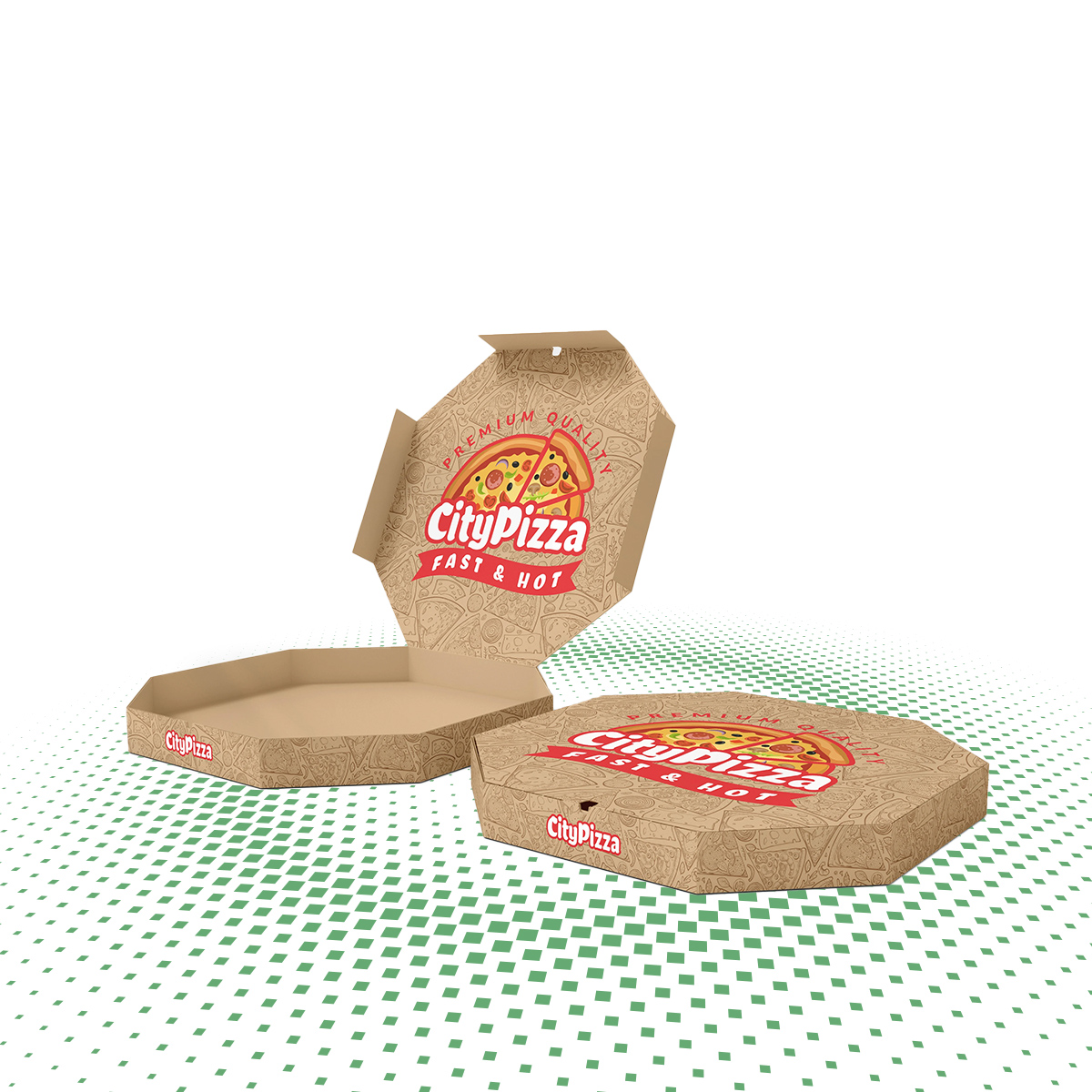 custom octagonal pizza boxes 